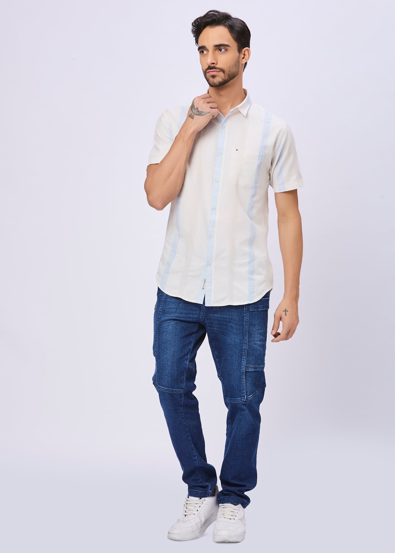 Arrington Striped Half Sleeve Shirt
