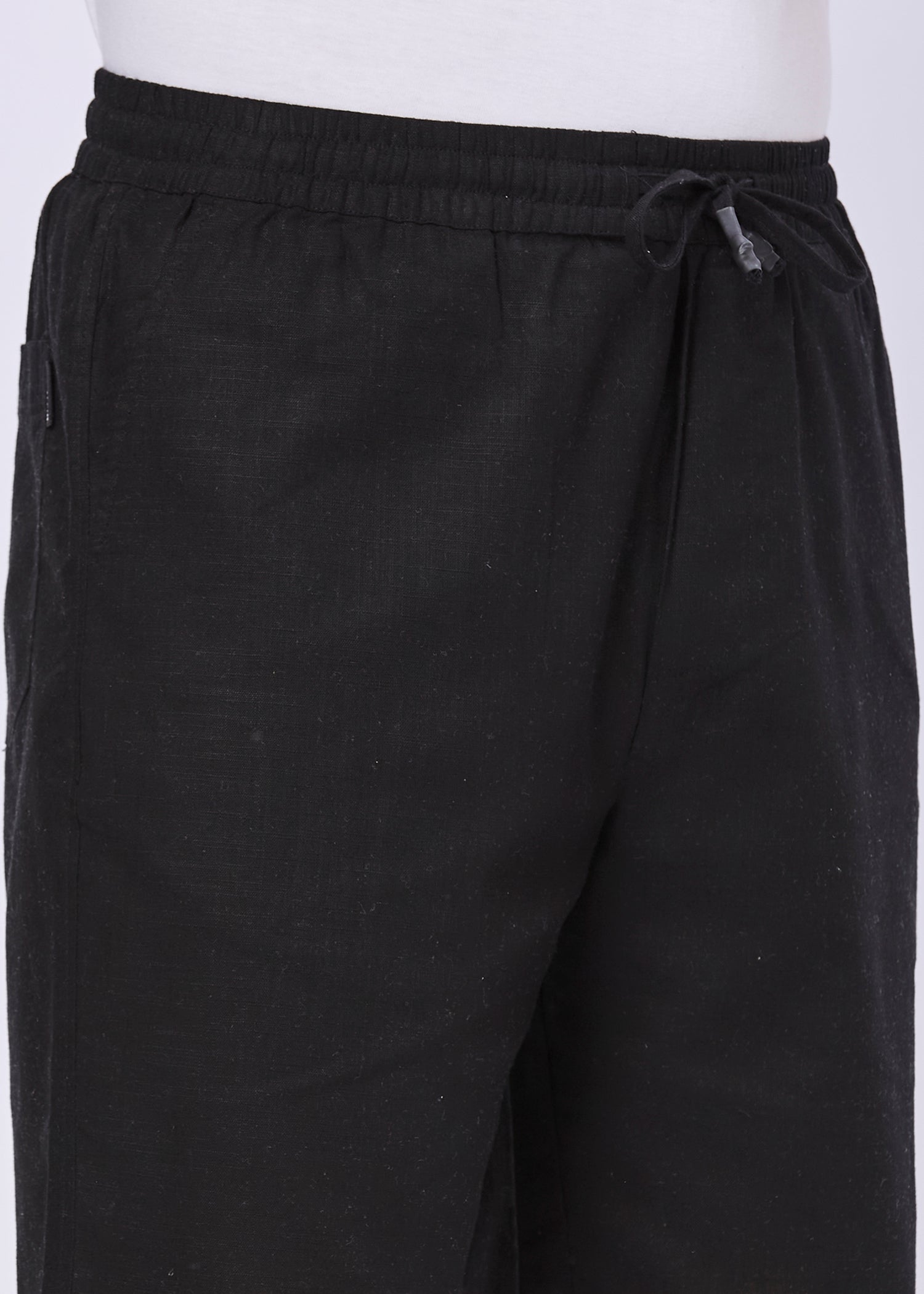 Recall Solid Linen Casual Shorts