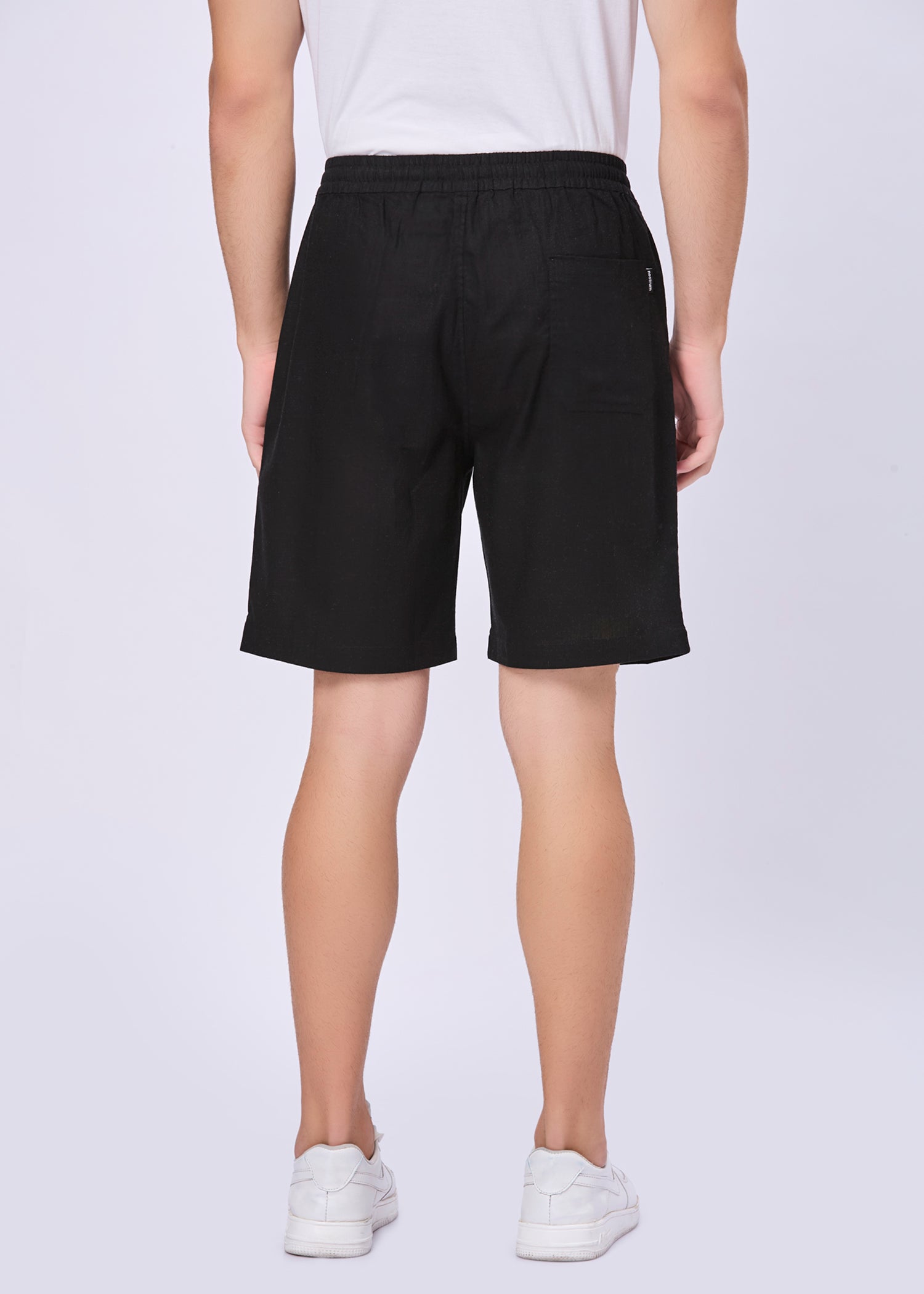 Recall Solid Linen Casual Shorts