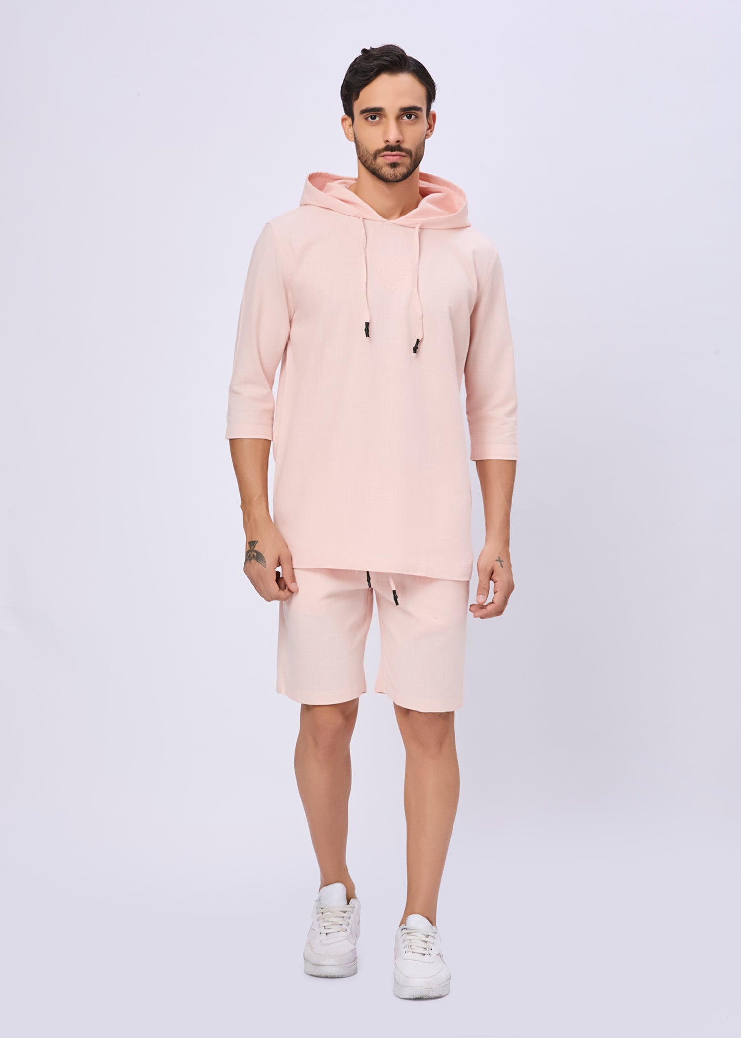 Simcox Solid Hoodie: Peach