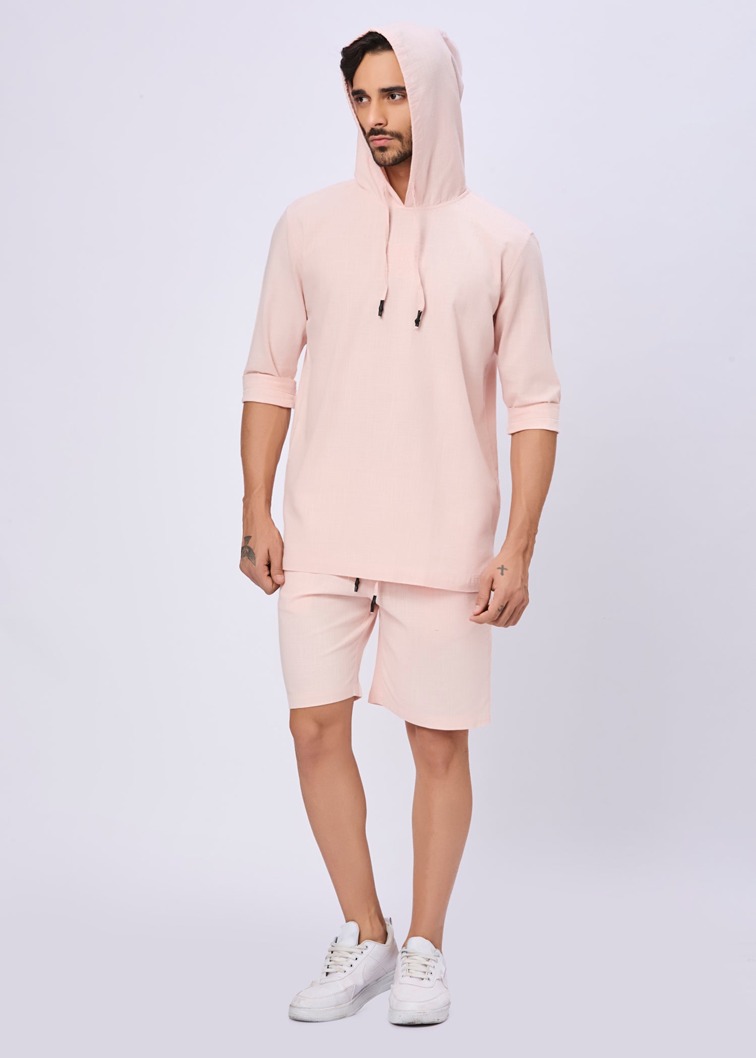 Simcox Solid Hoodie: Peach