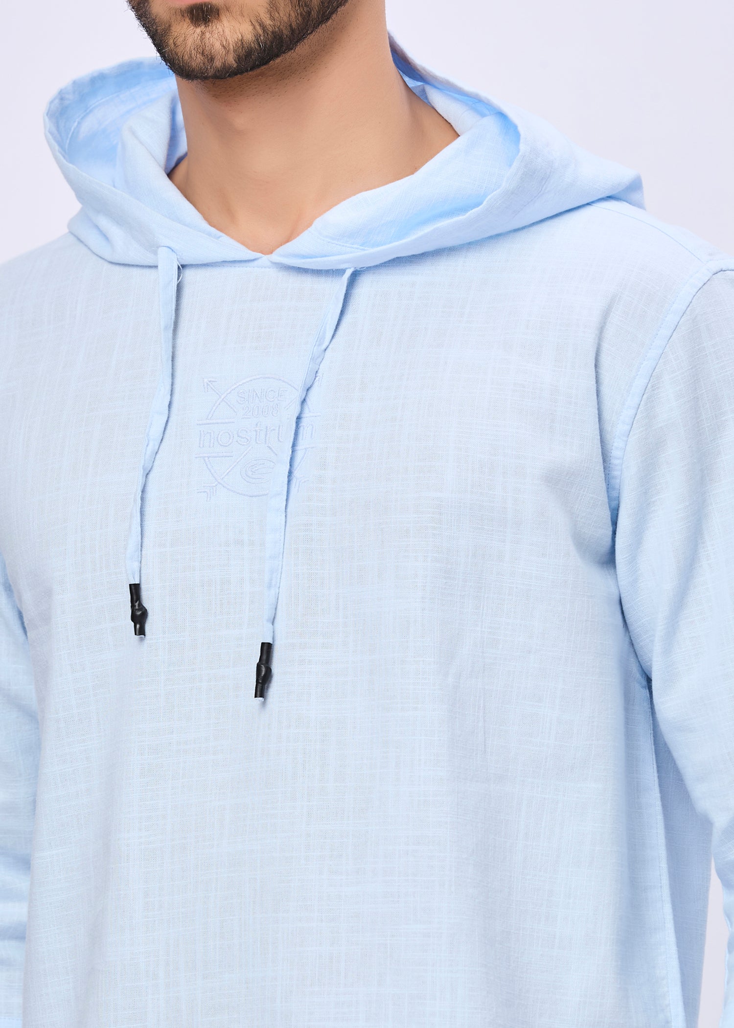 Simcox Summer Cotton Hoodie: Sky Blue