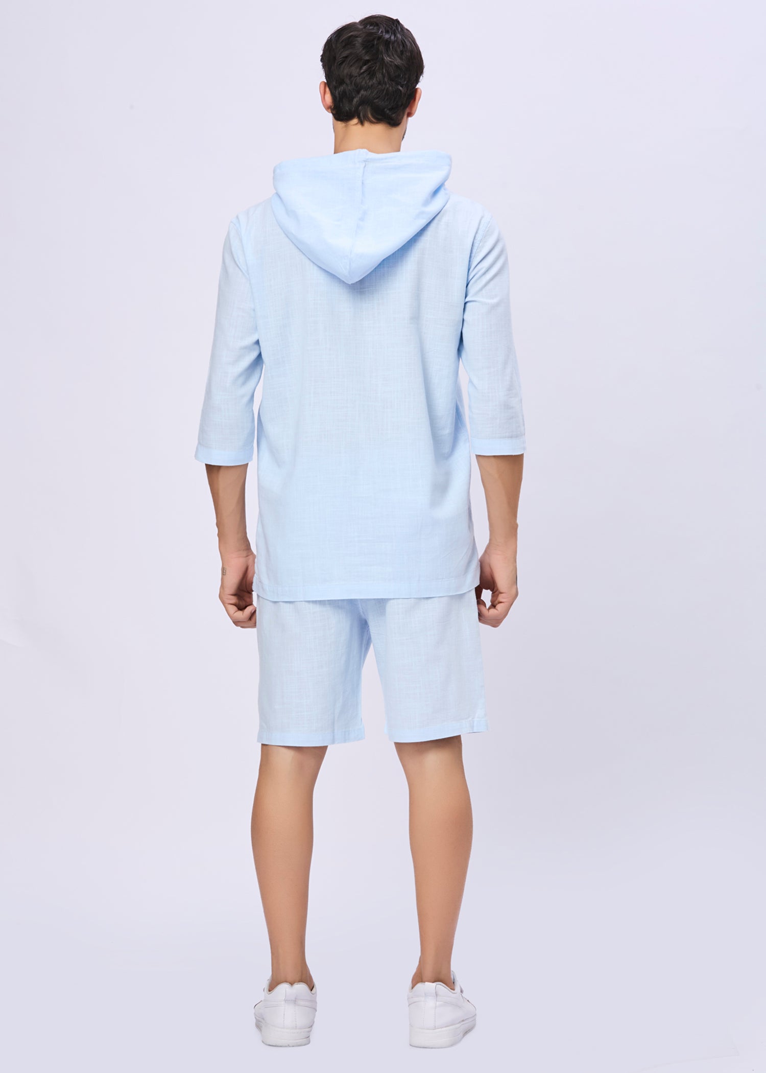 Simcox Summer Cotton Hoodie: Sky Blue