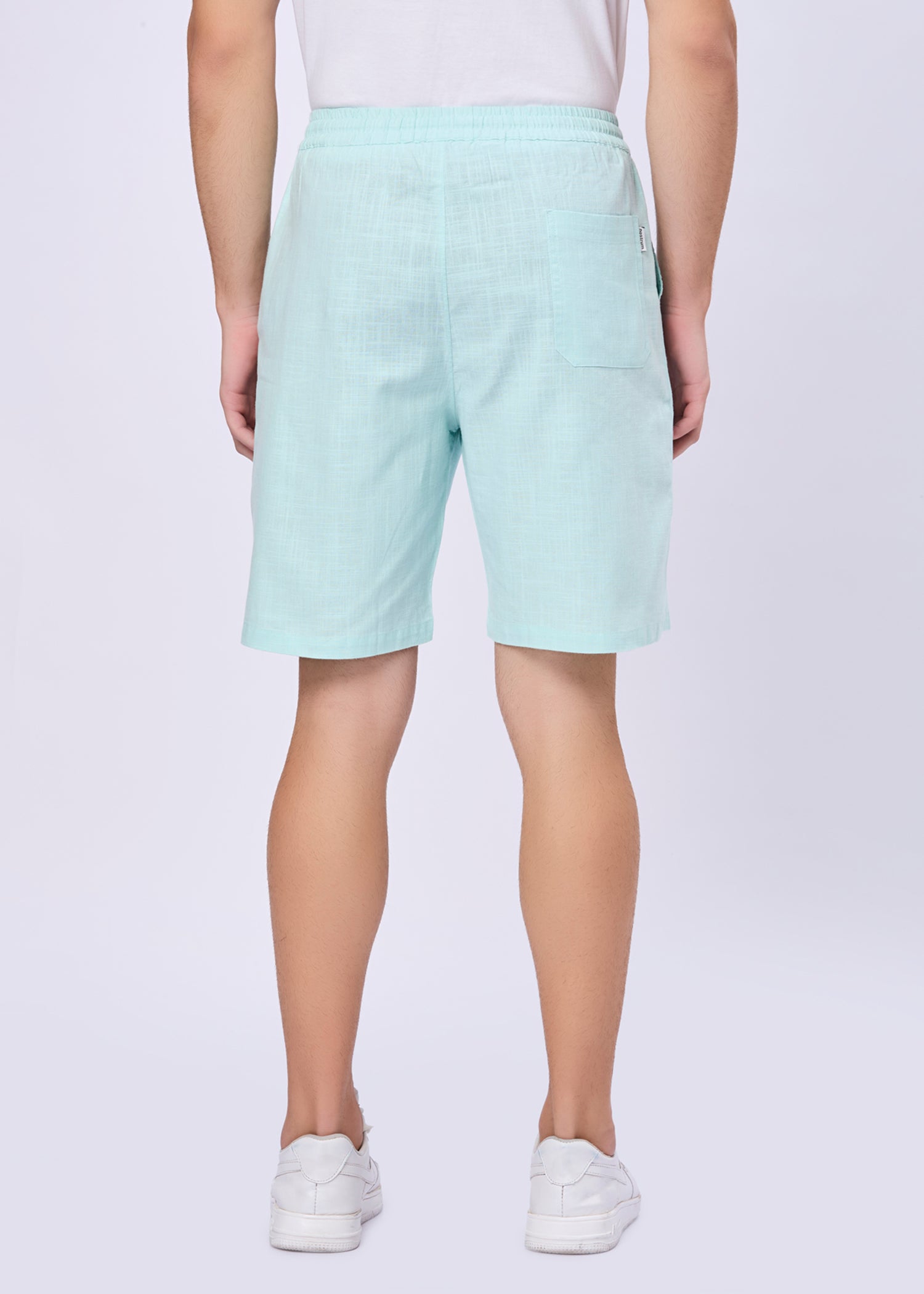 Recall Solid Linen Casual Shorts