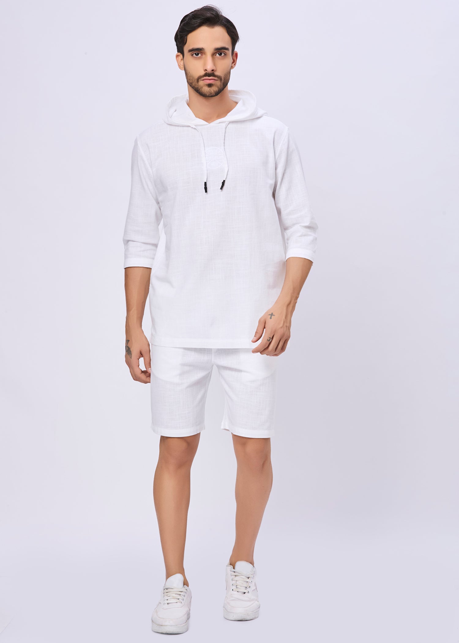 Simcox Solid Hoodie: White