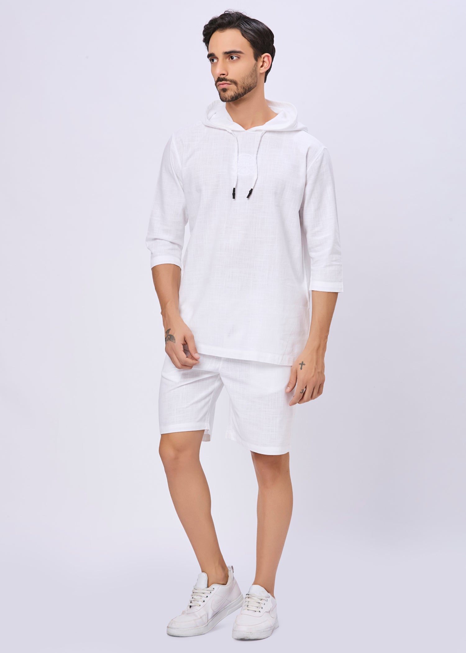 Simcox Solid Hoodie: White