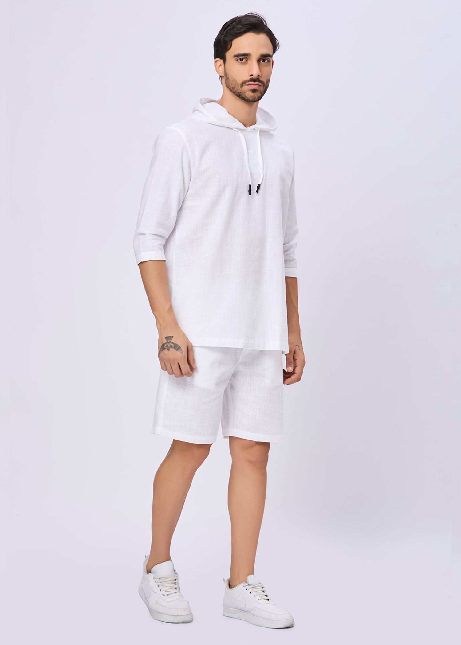 Simcox Solid Hoodie: White