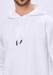 Simcox Solid Hoodie: White