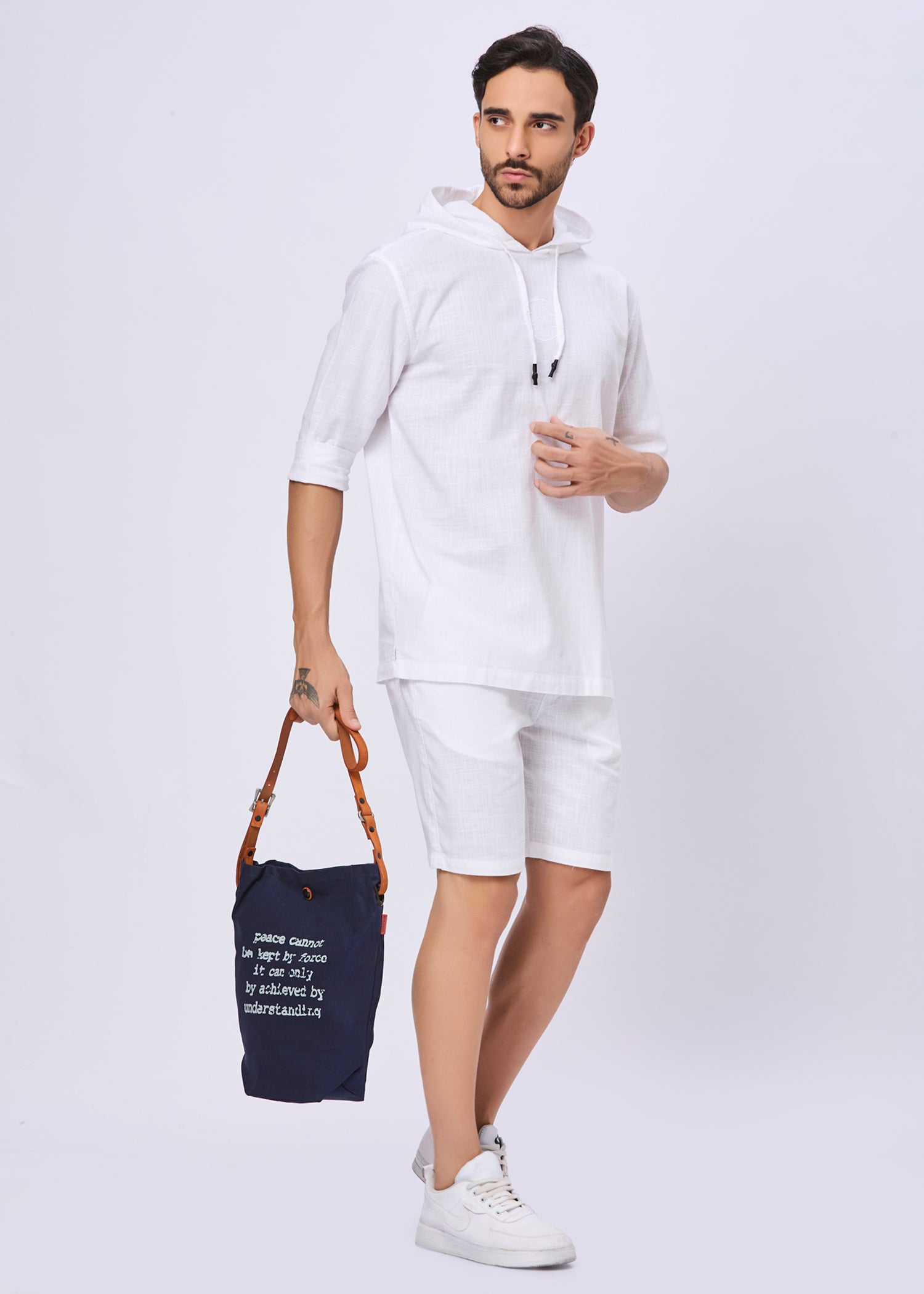 Simcox Solid Hoodie: White