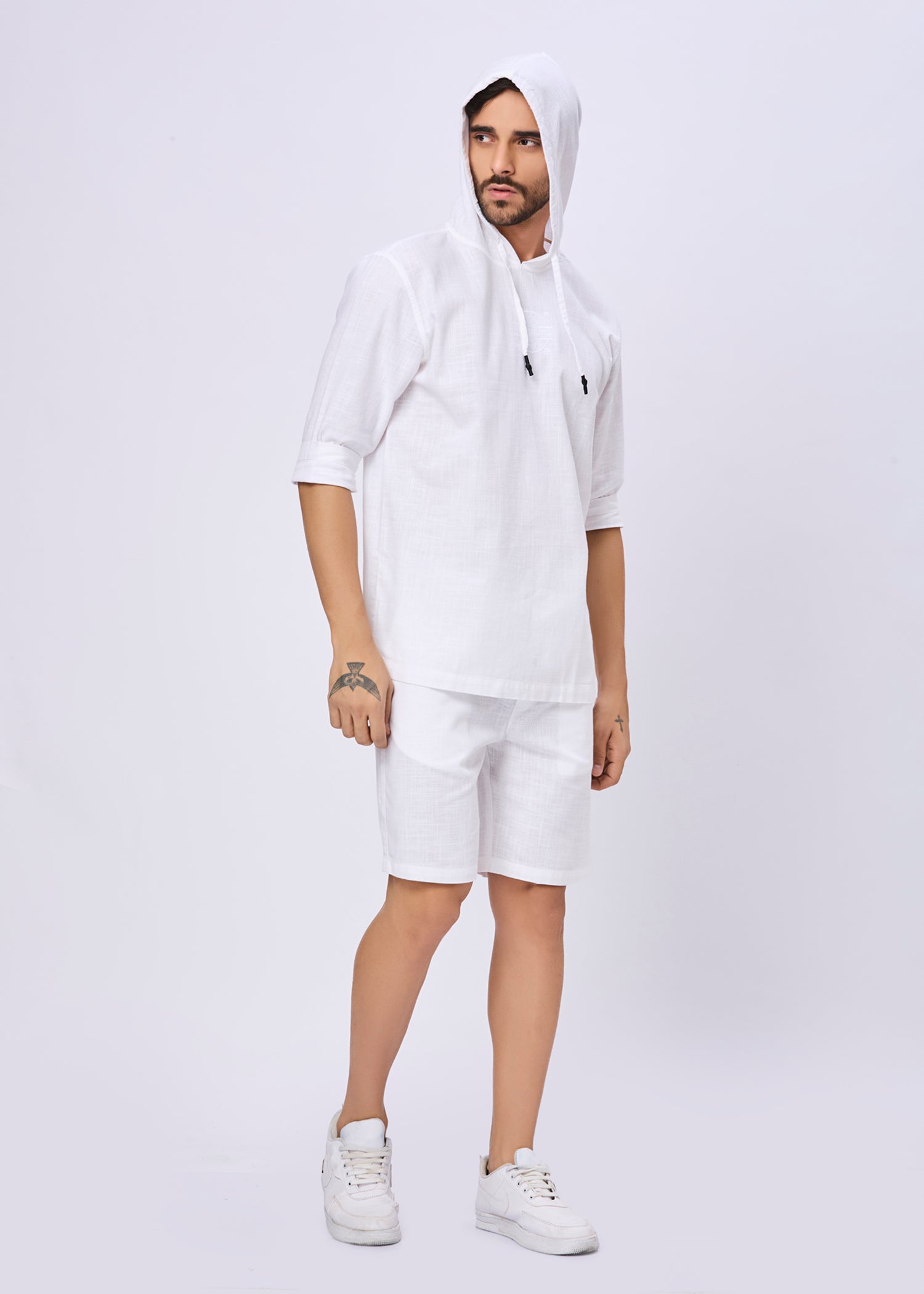 Simcox Solid Hoodie: White