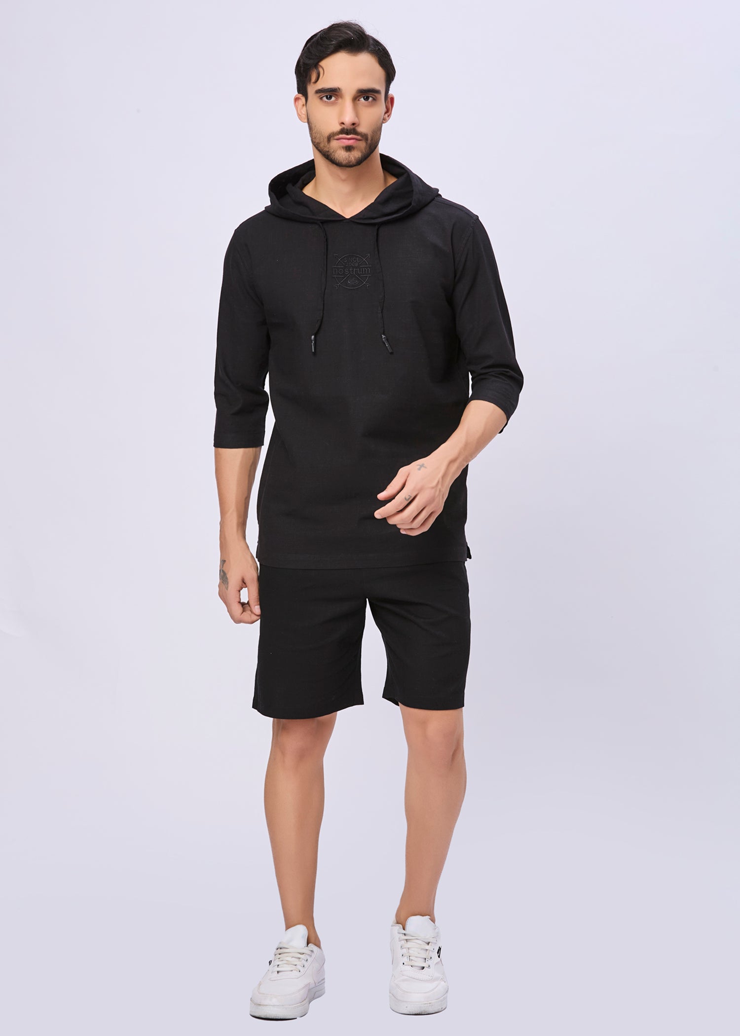 Simcox Solid Hoodie: Black