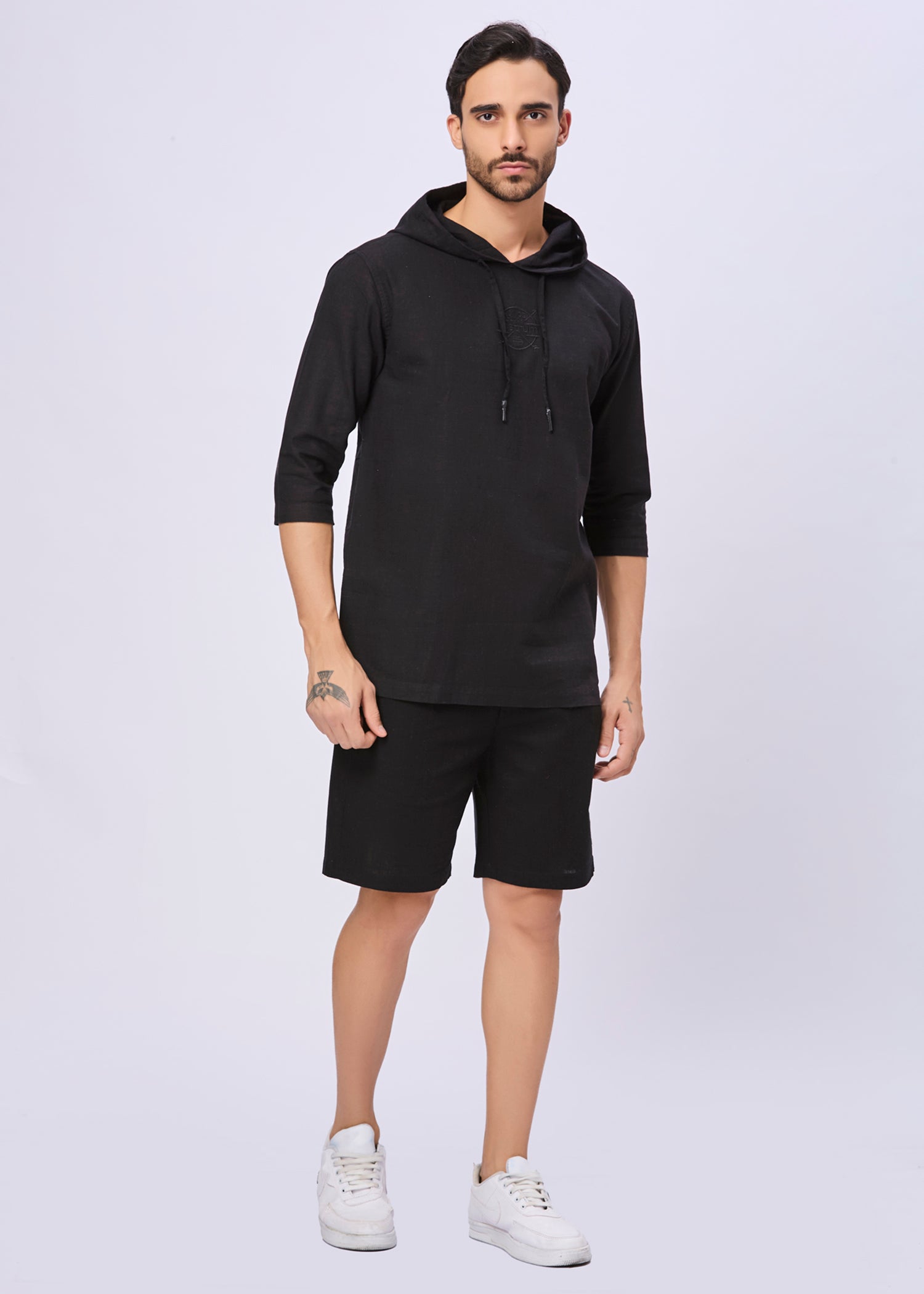 Simcox Solid Hoodie: Black