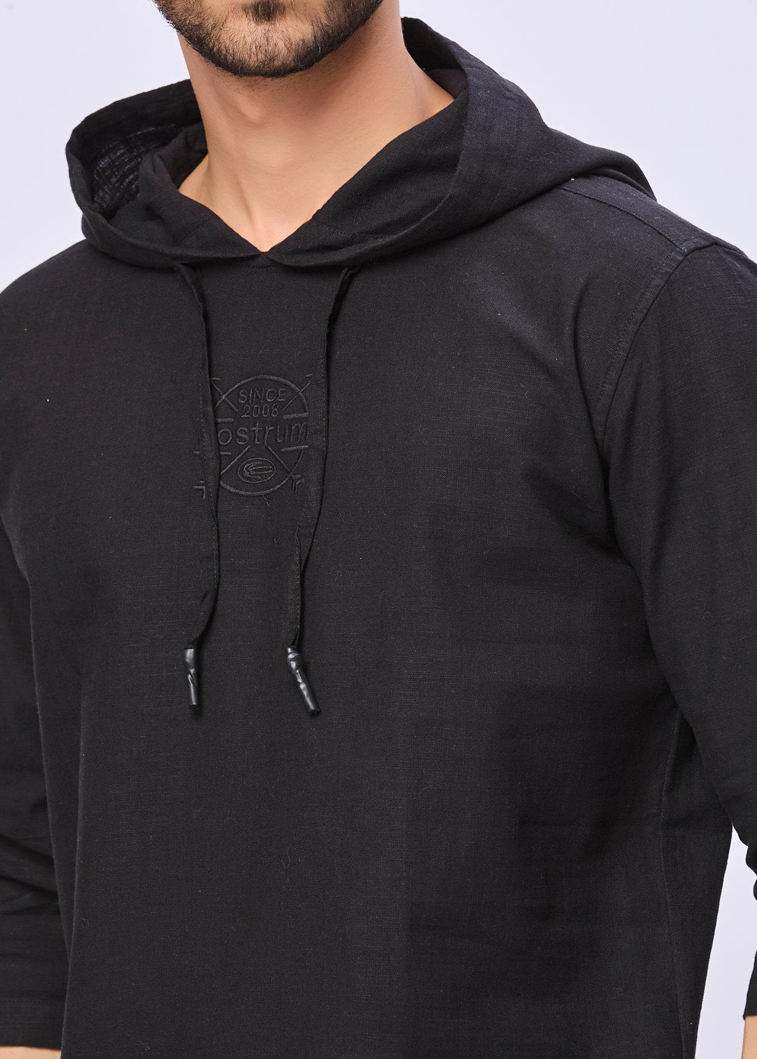 Simcox Solid Hoodie: Black