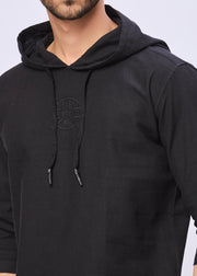 Simcox Solid Hoodie: Black