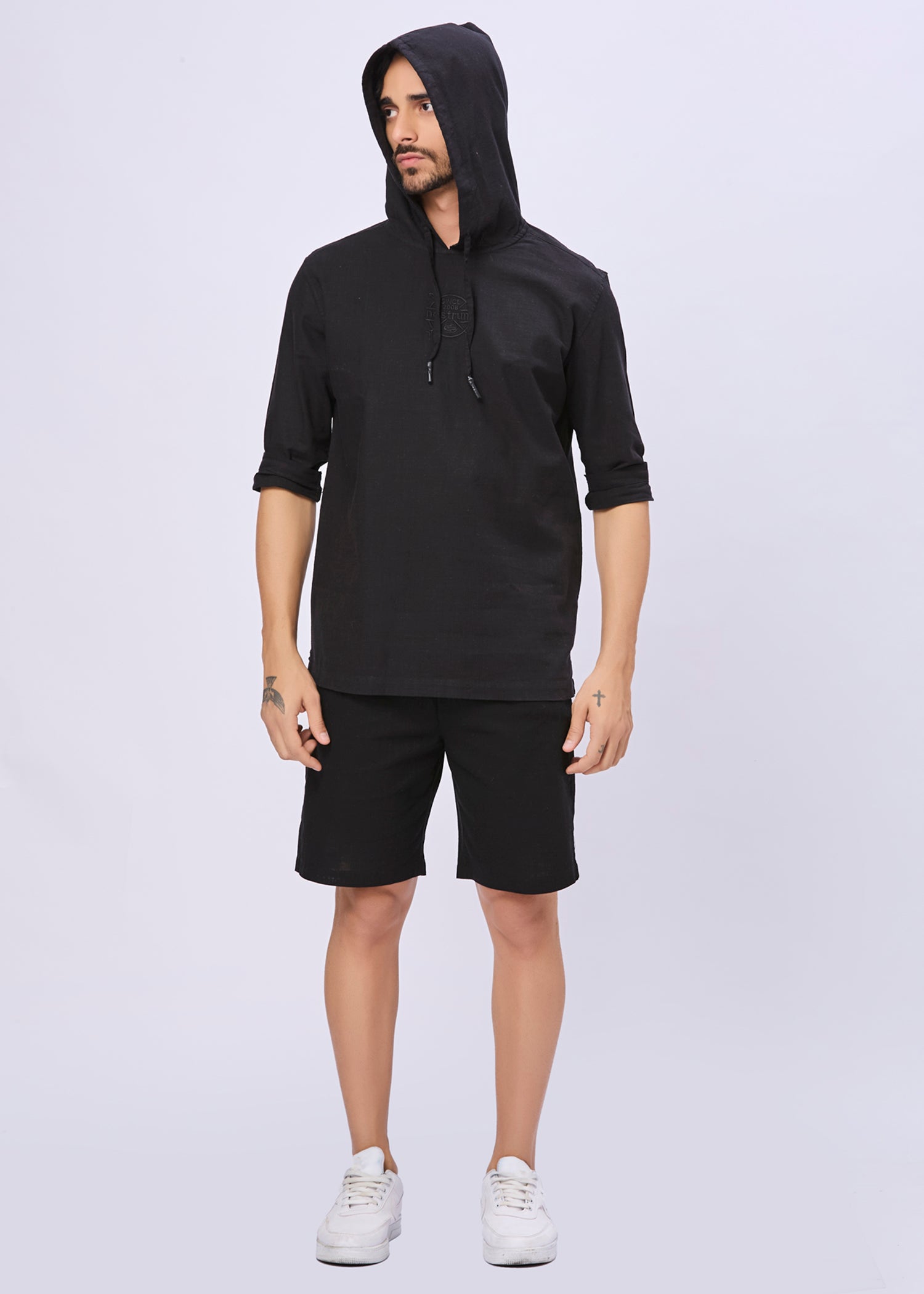 Simcox Solid Hoodie: Black