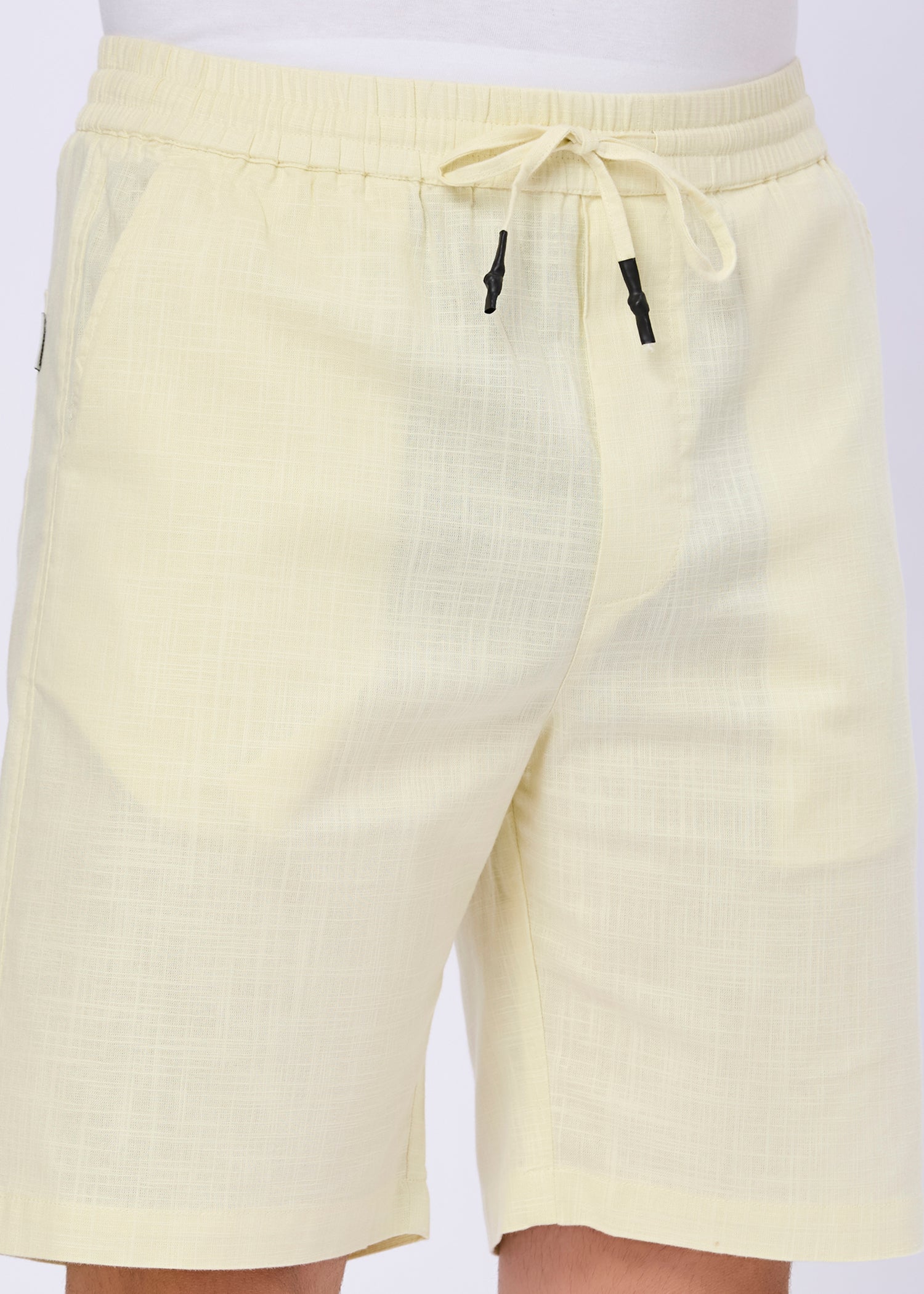 Recall Solid Linen Casual Shorts
