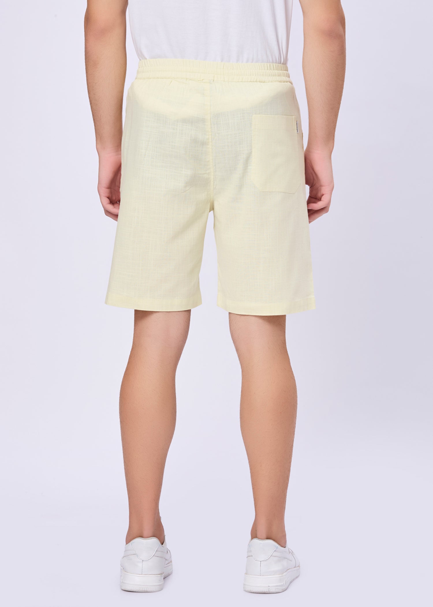 Recall Solid Linen Casual Shorts