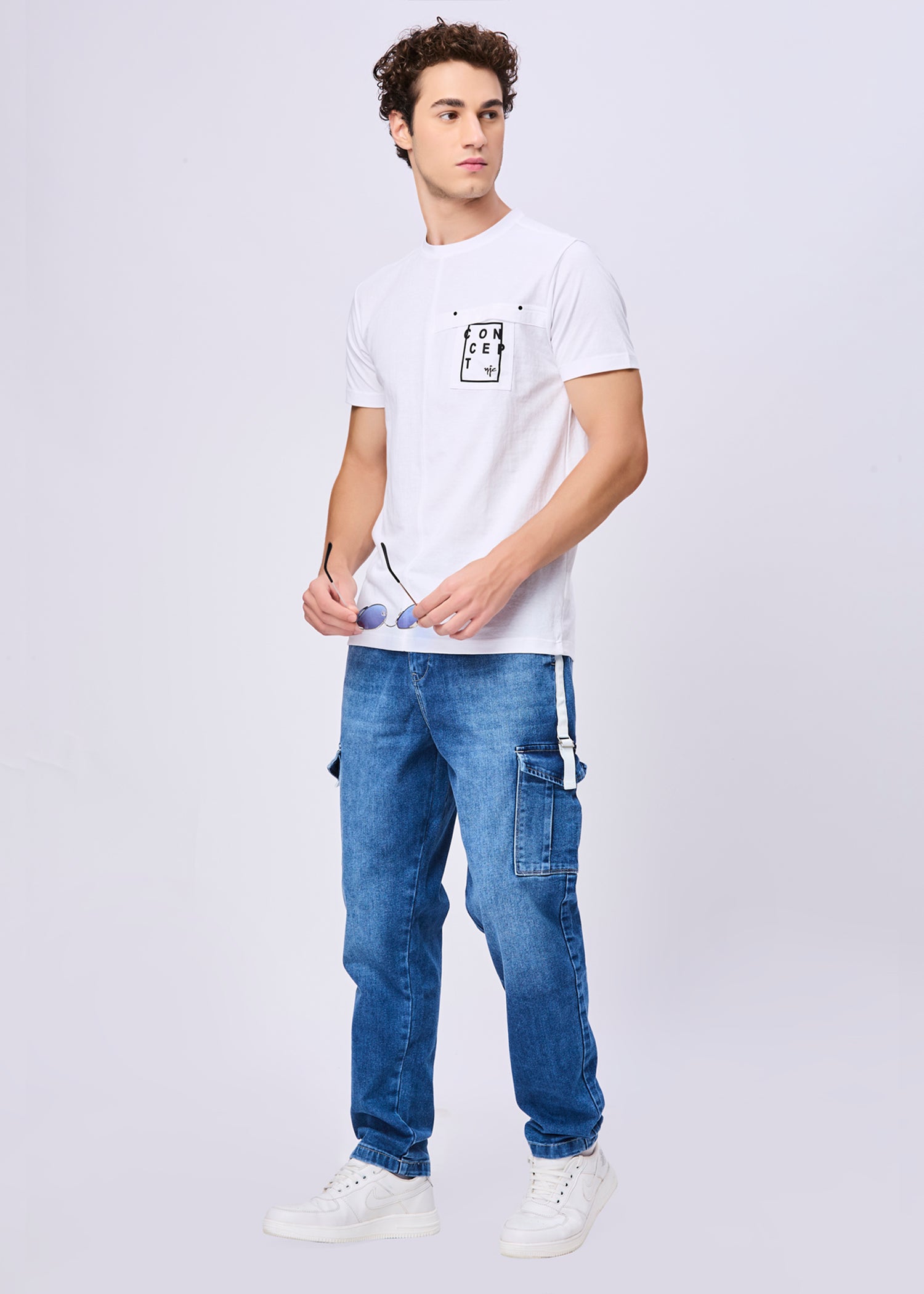 Graskop Washed Denim Cargo Jeans