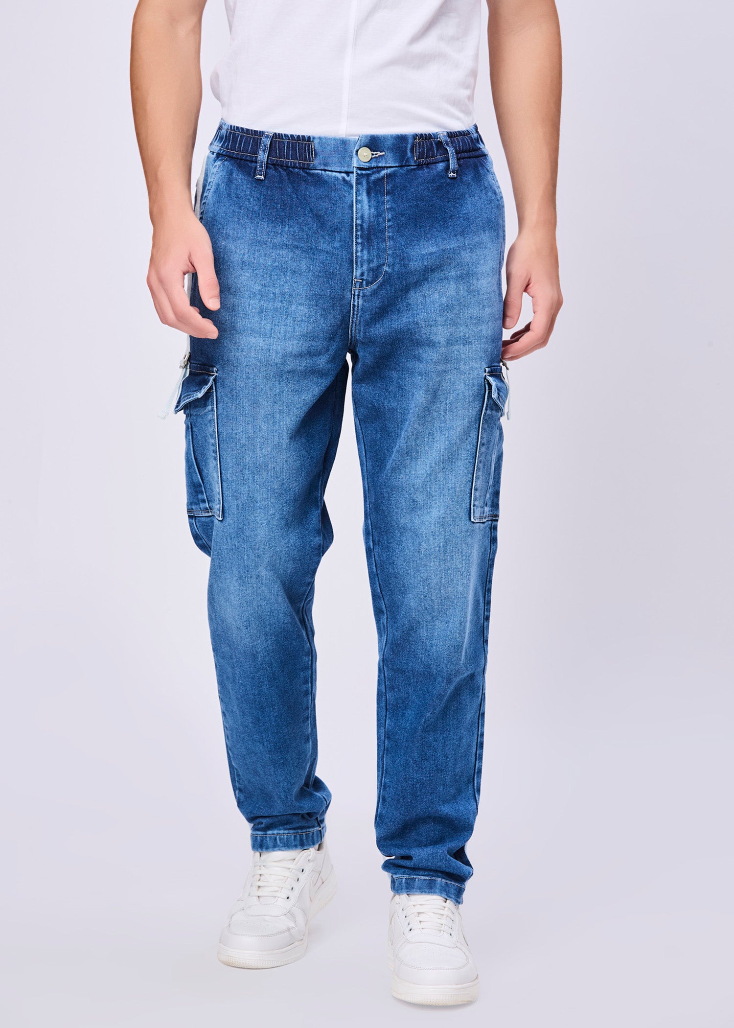 Graskop Washed Denim Cargo Jeans