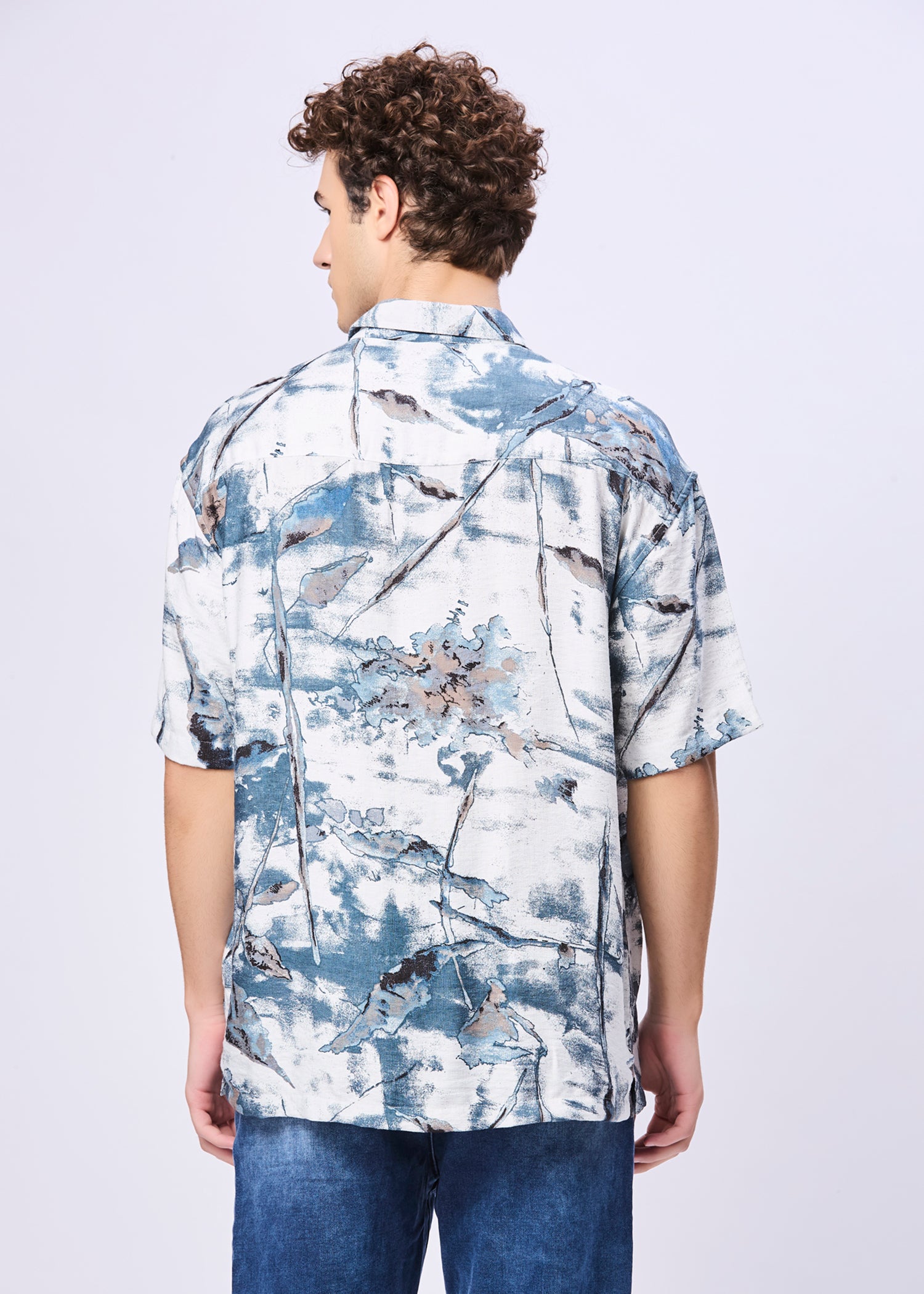 Beck Abstract Printed Oversized Shirt