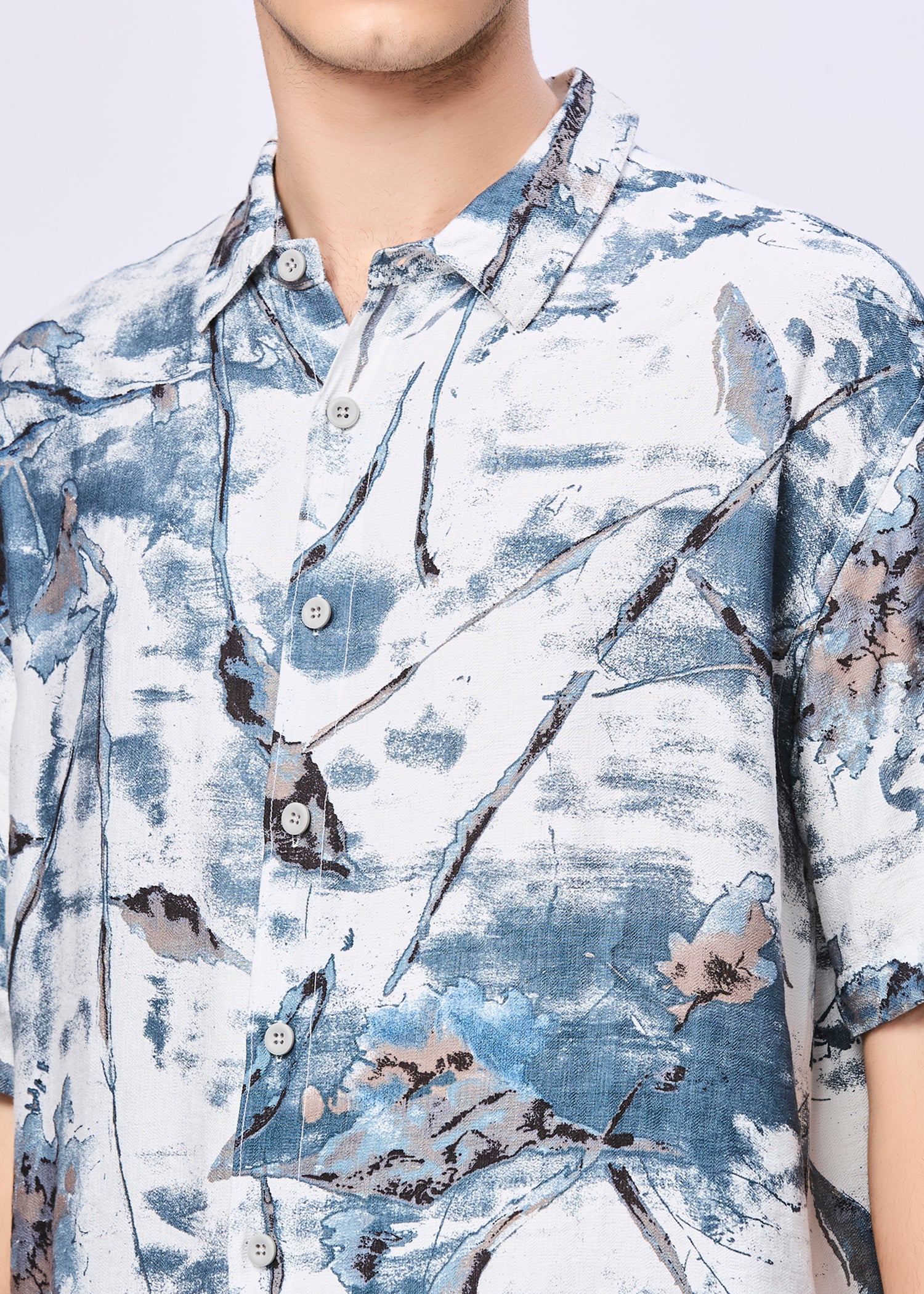 Beck Abstract Printed Oversized Shirt