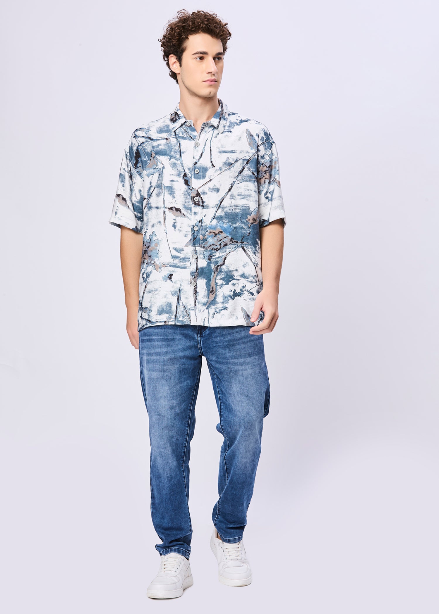 Beck Abstract Printed Oversized Shirt