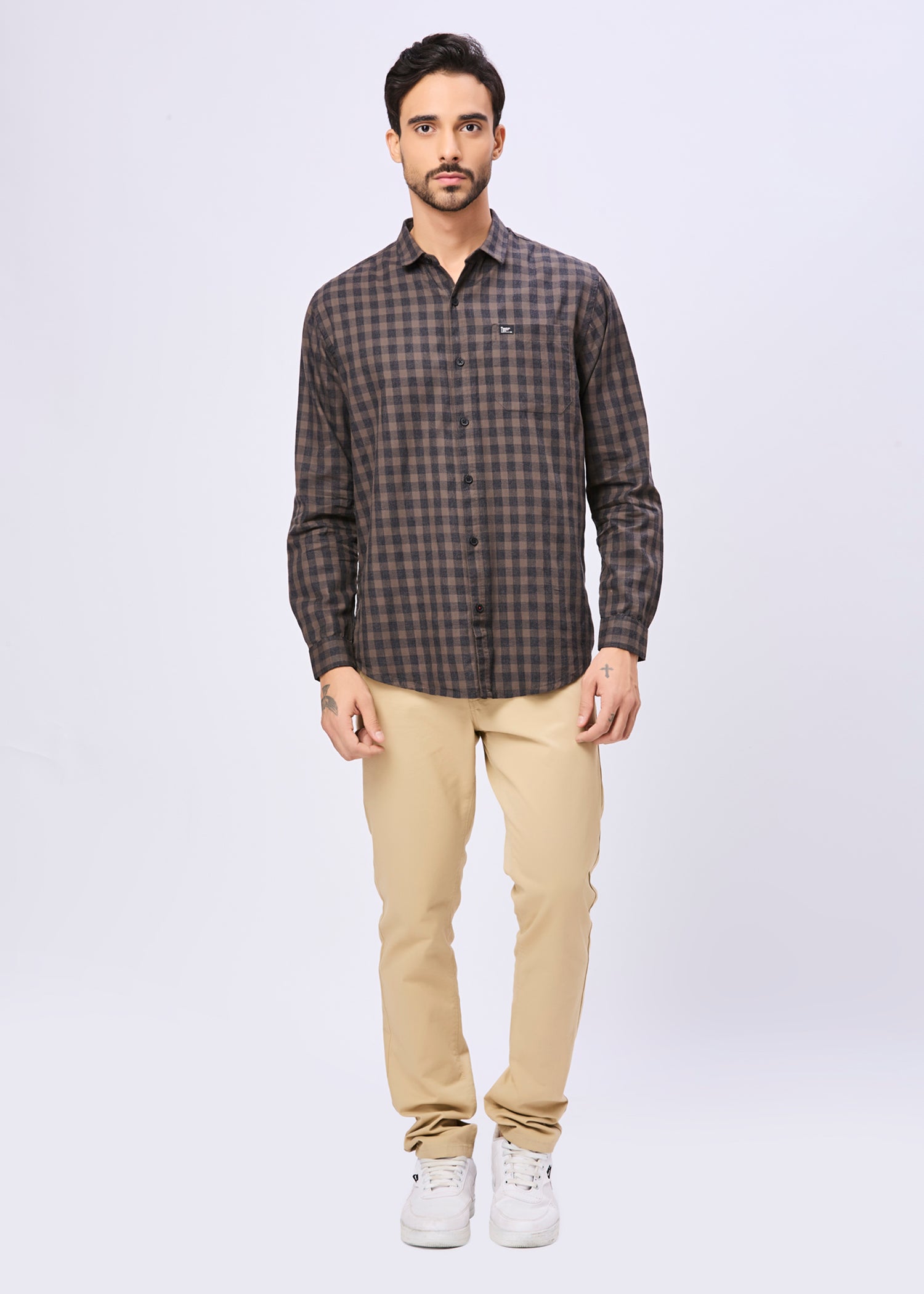 Mawae Gingham Checked Casual Shirt