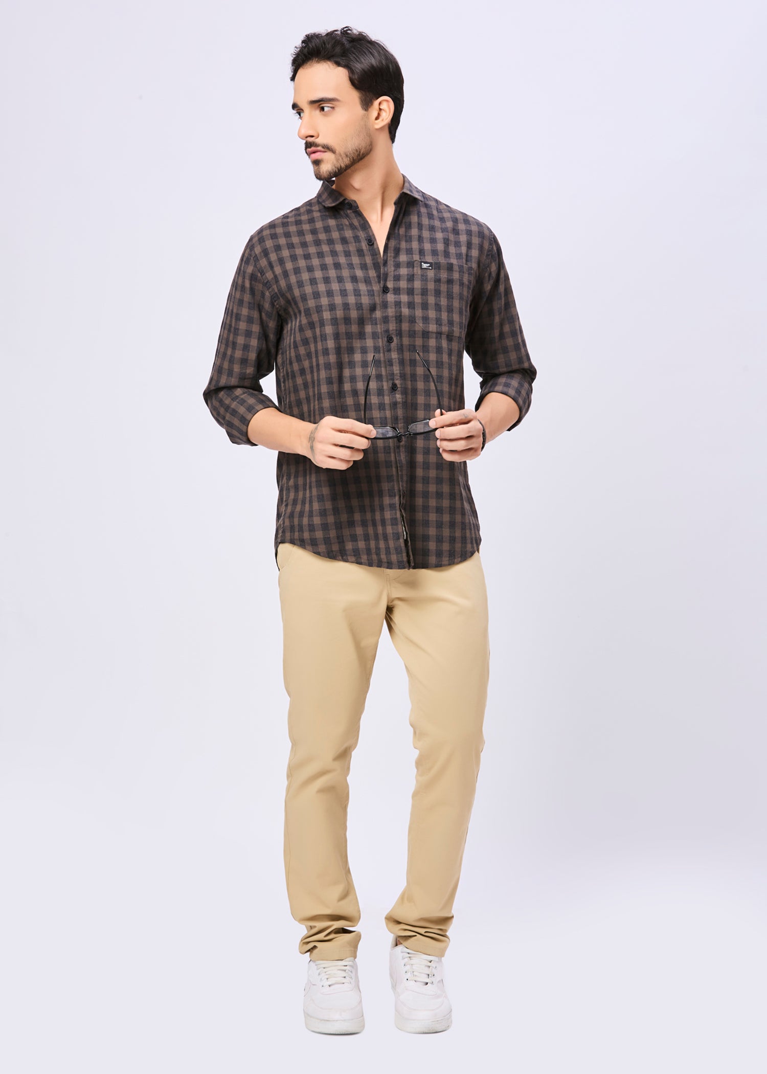 Mawae Gingham Checked Casual Shirt