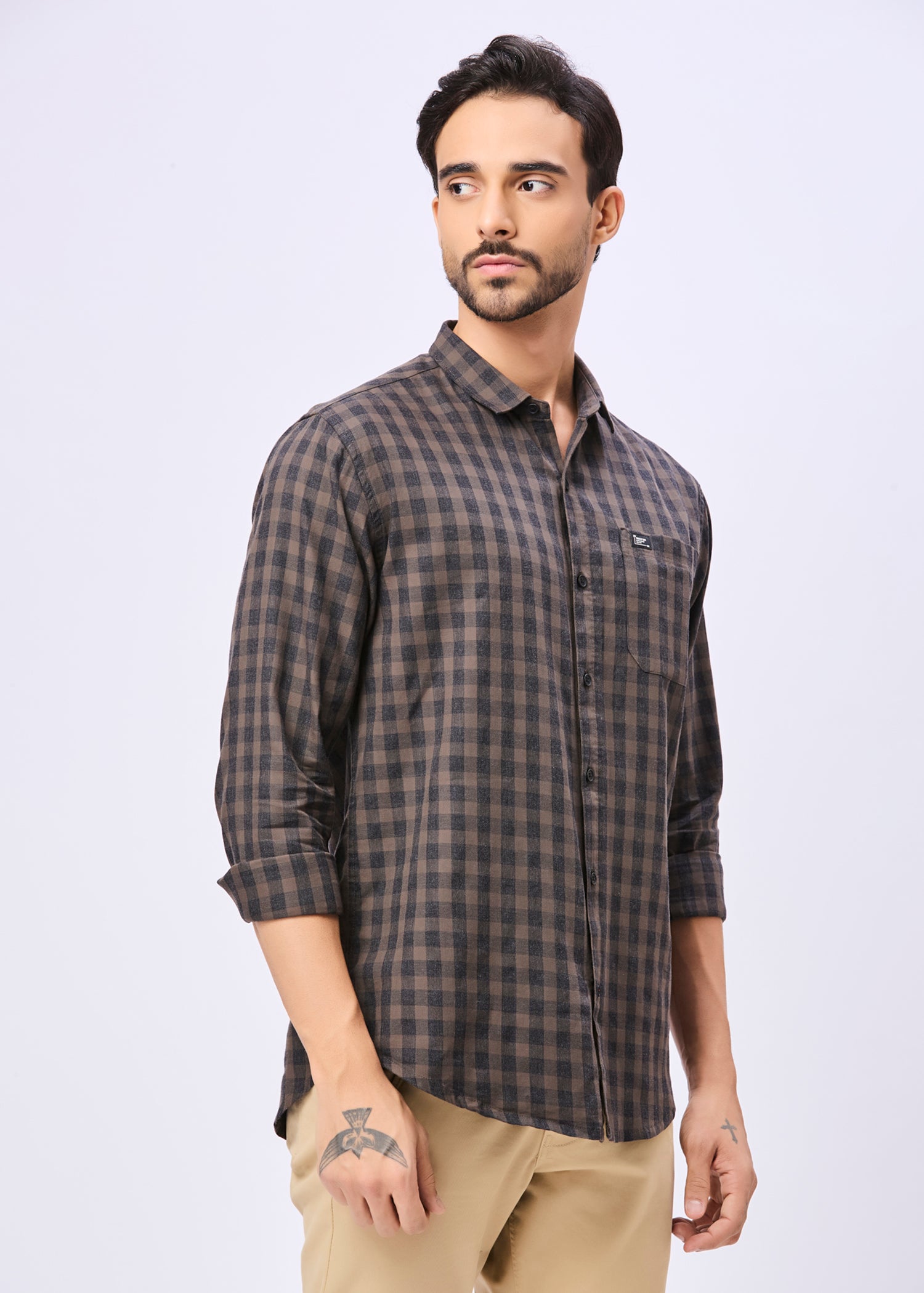 Mawae Gingham Checked Casual Shirt