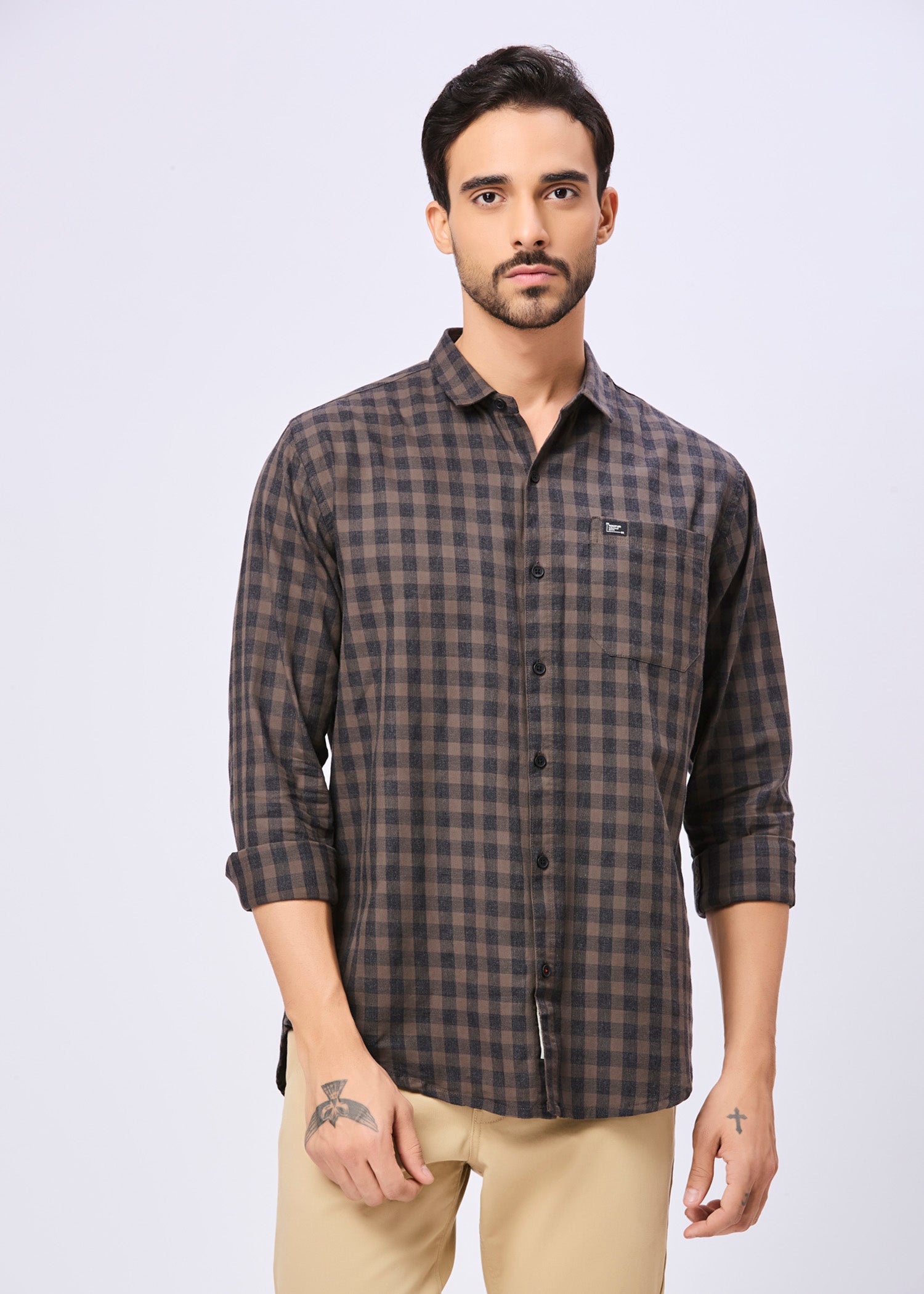 Mawae Gingham Checked Casual Shirt