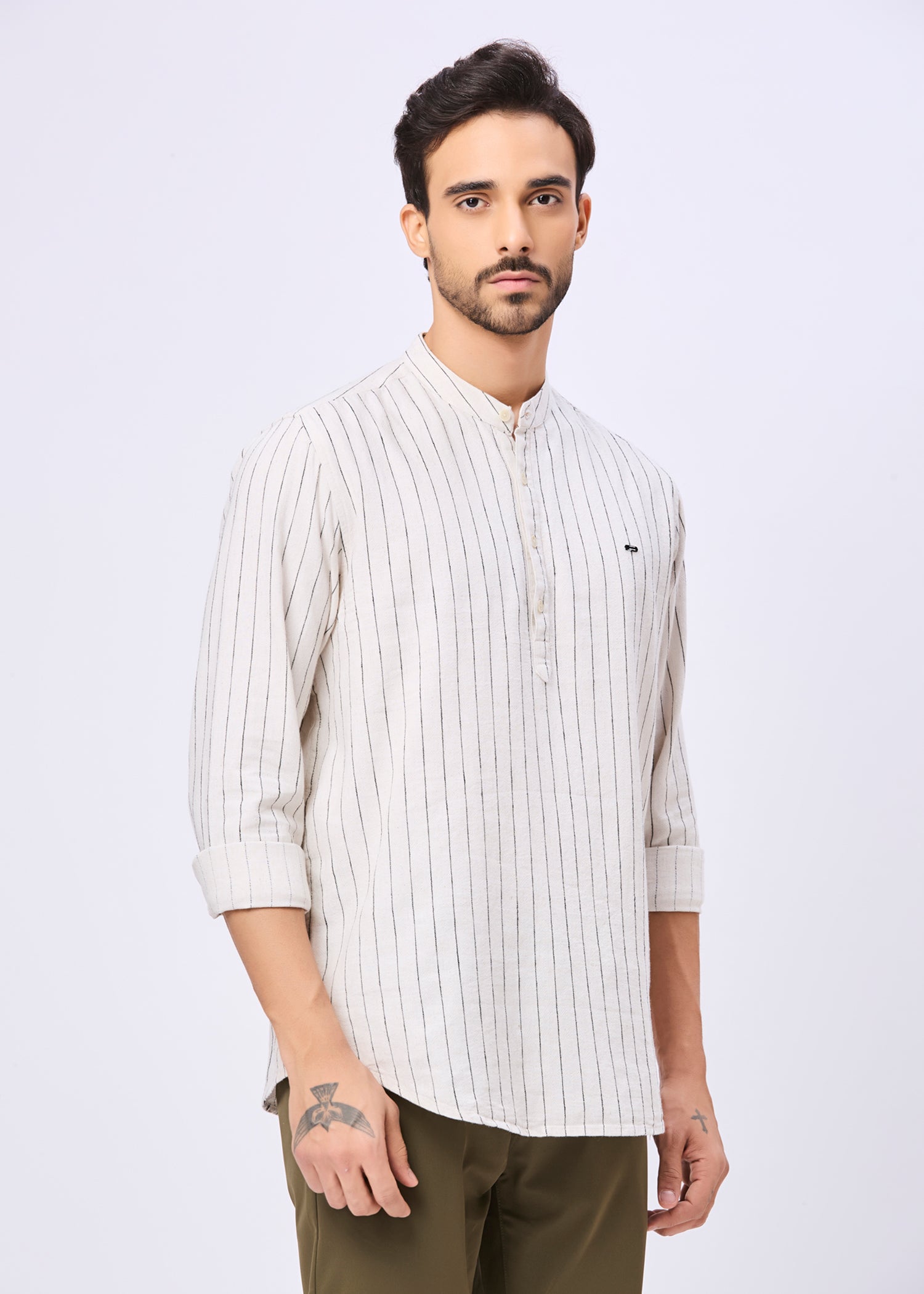 Newsome Striped Casual Kurta Shirt