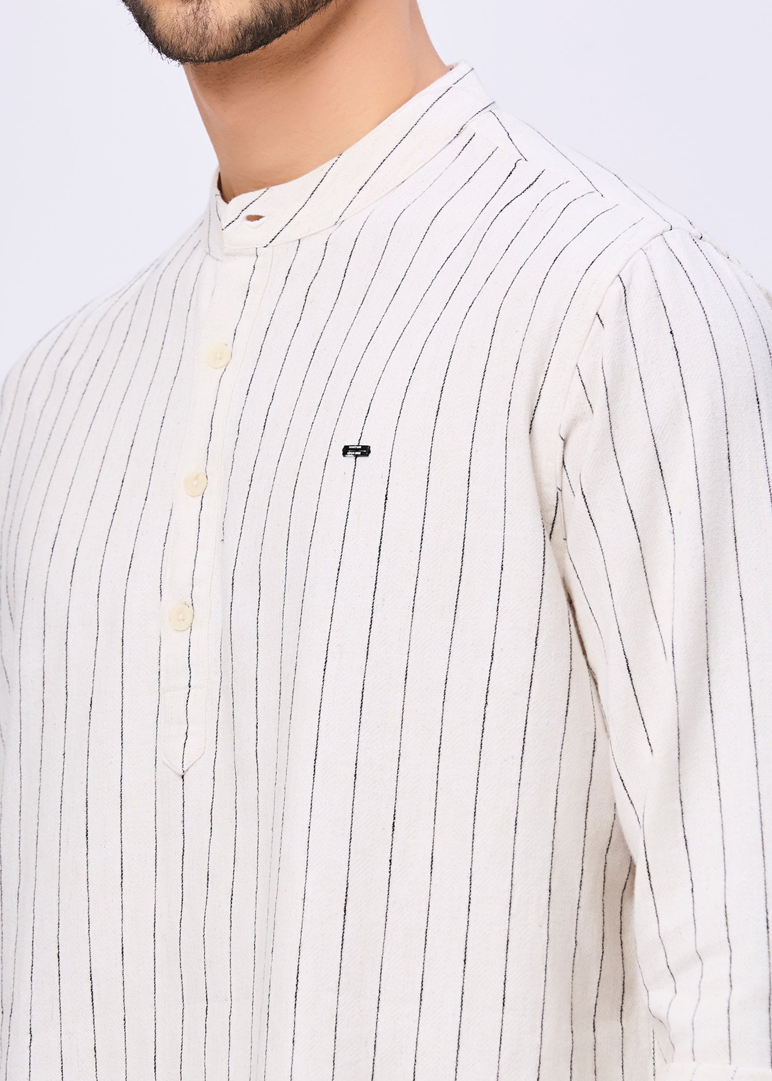 Newsome Striped Casual Kurta Shirt