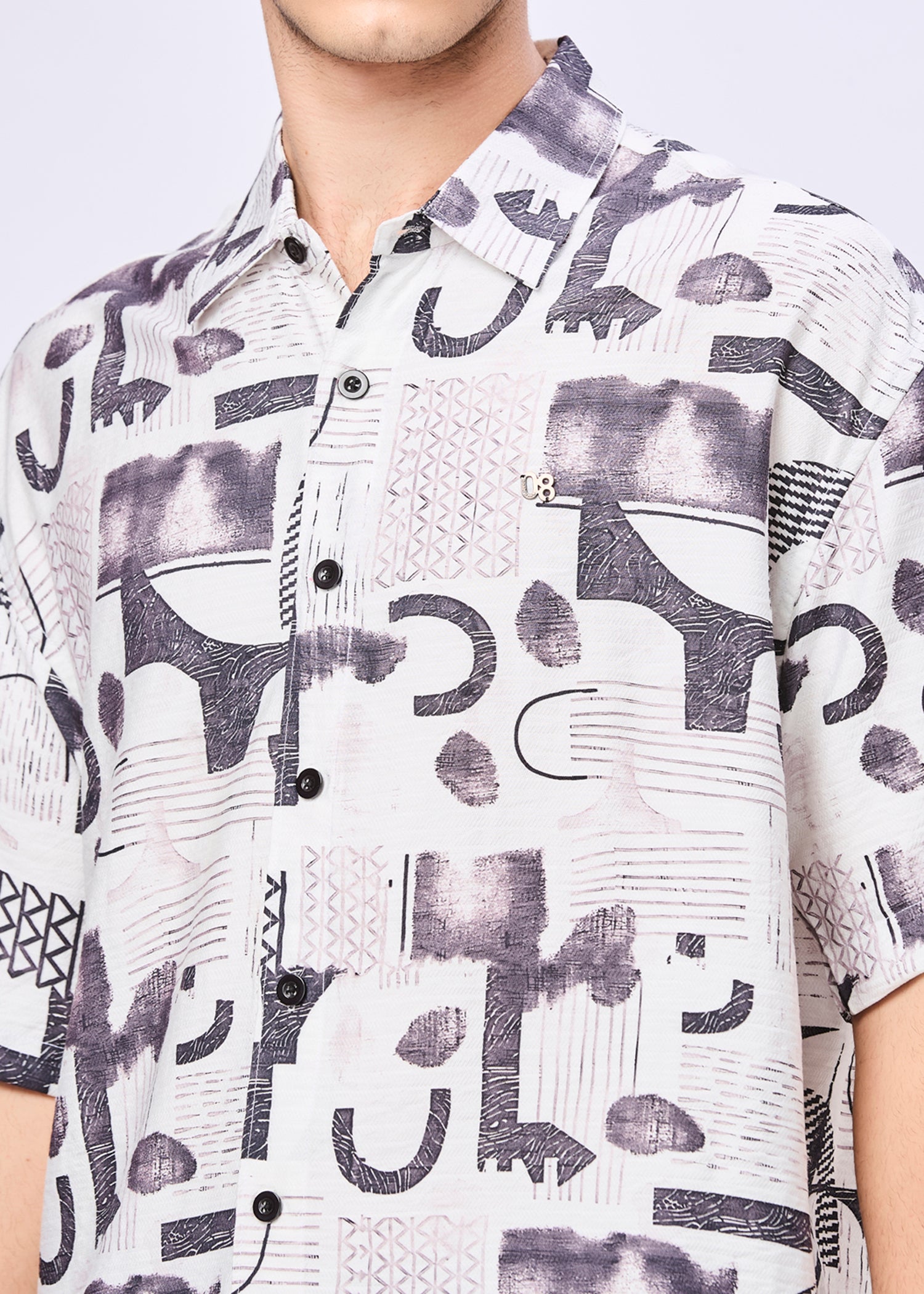 Blozis Abstract Printed Oversized Shirt
