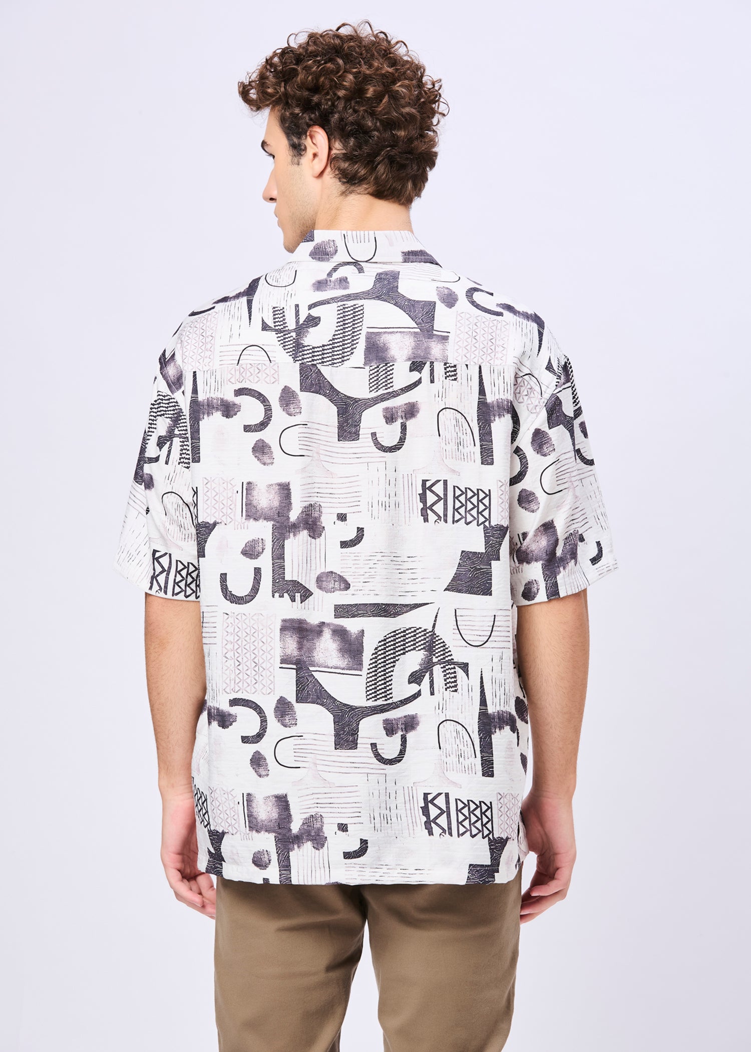 Blozis Abstract Printed Oversized Shirt