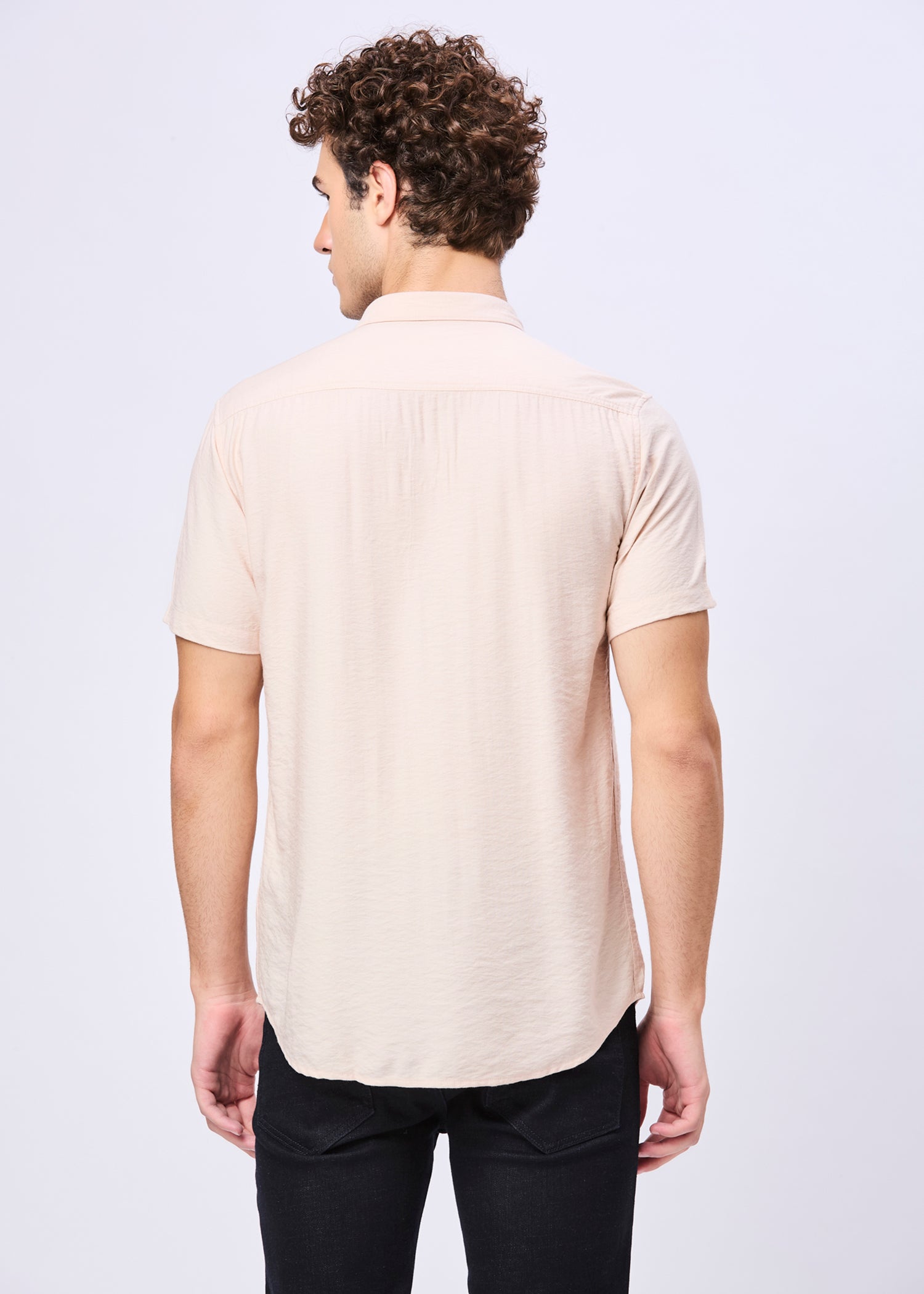 Vindicate Solid Casual Shirt: Beige