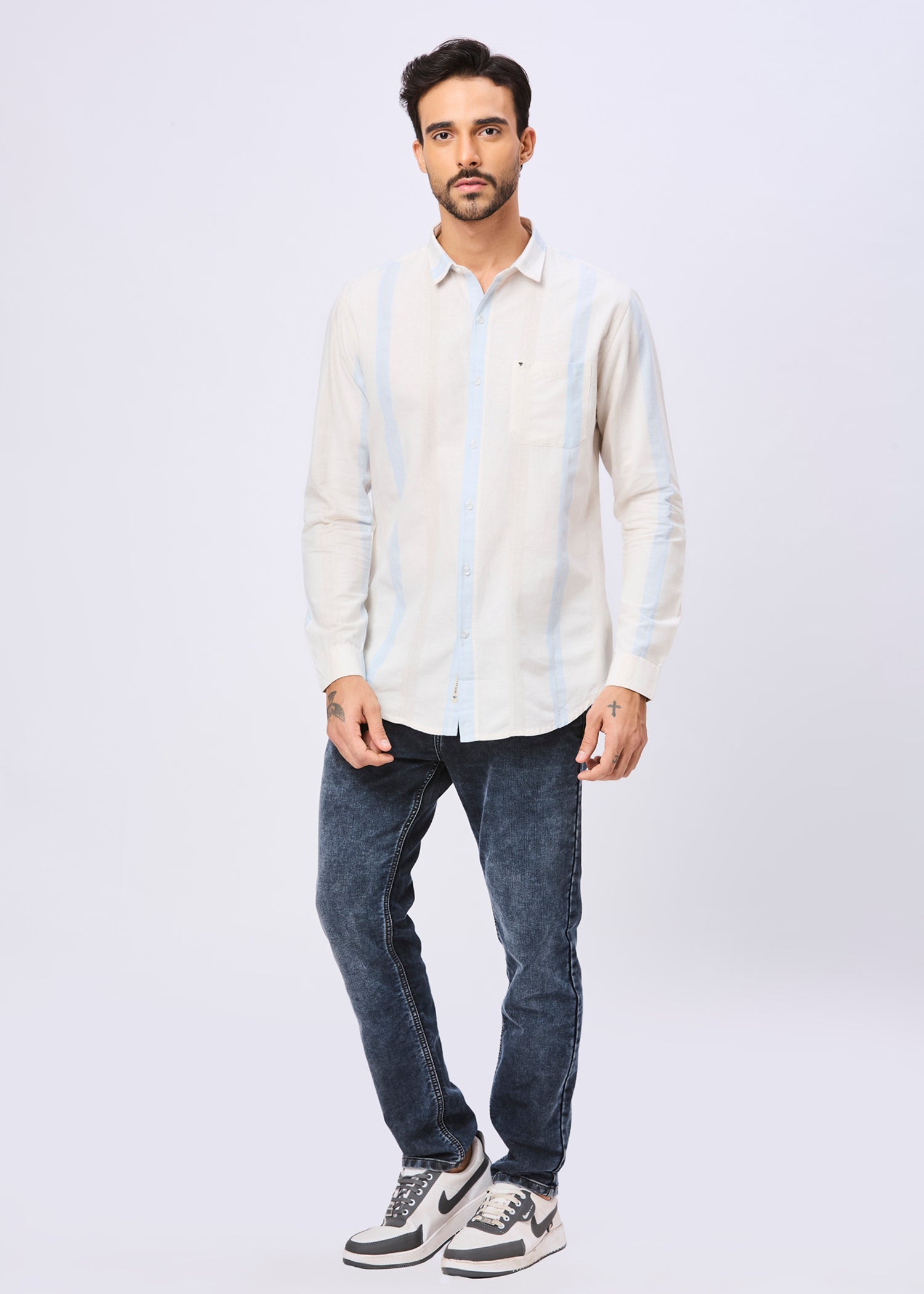 Arrington Striped Full Sleeve Shirt