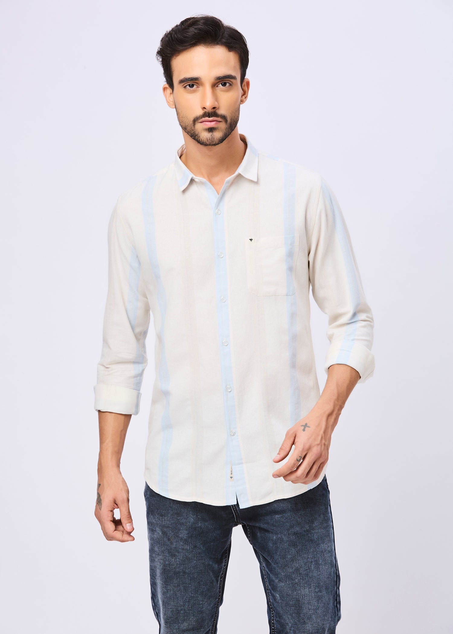 Arrington Striped Full Sleeve Shirt