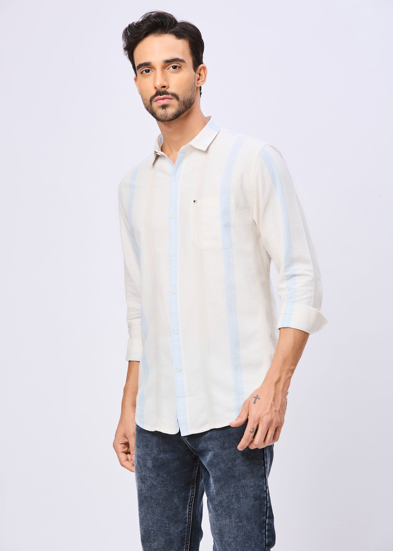 Arrington Striped Full Sleeve Shirt