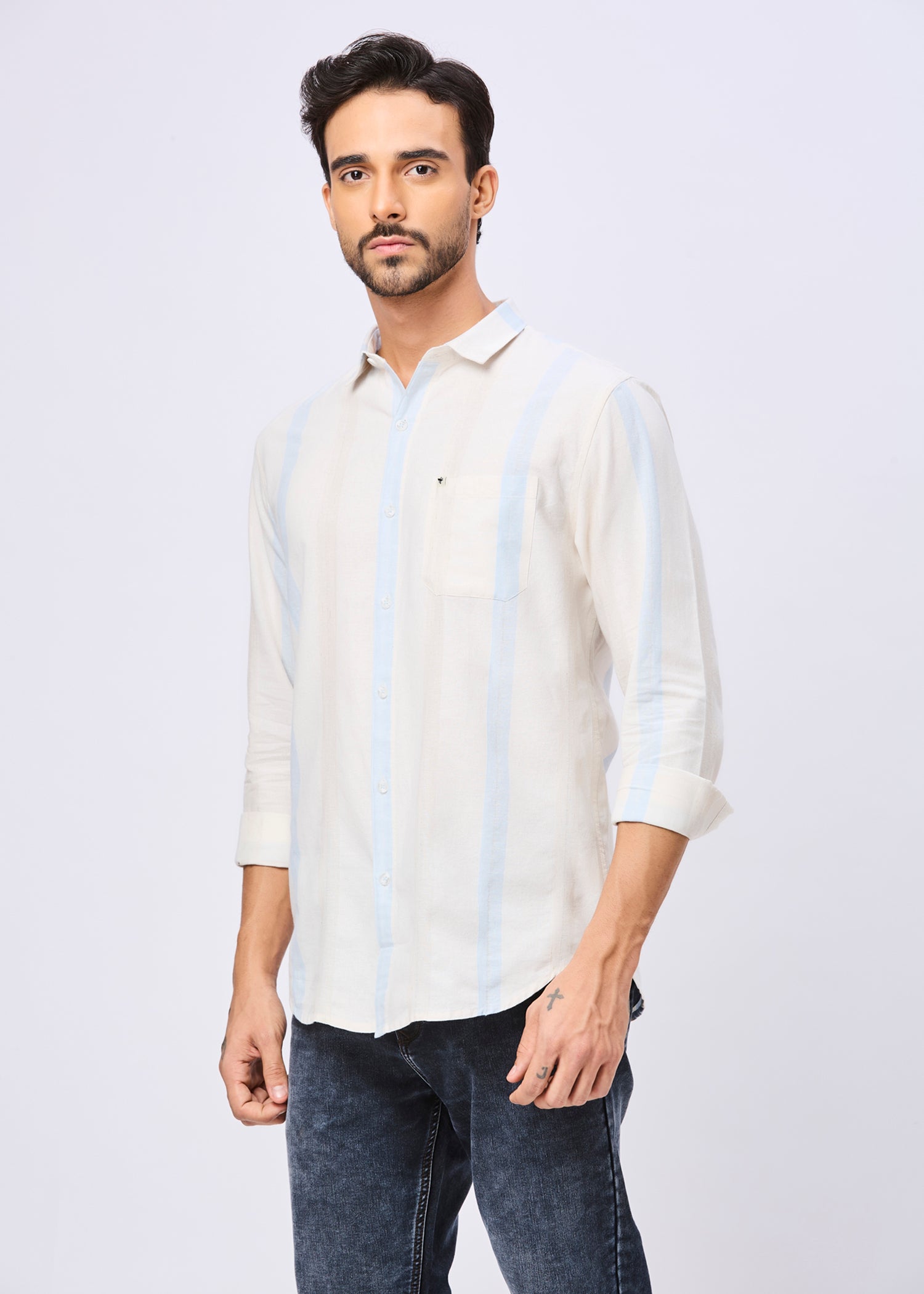 Arrington Striped Full Sleeve Shirt