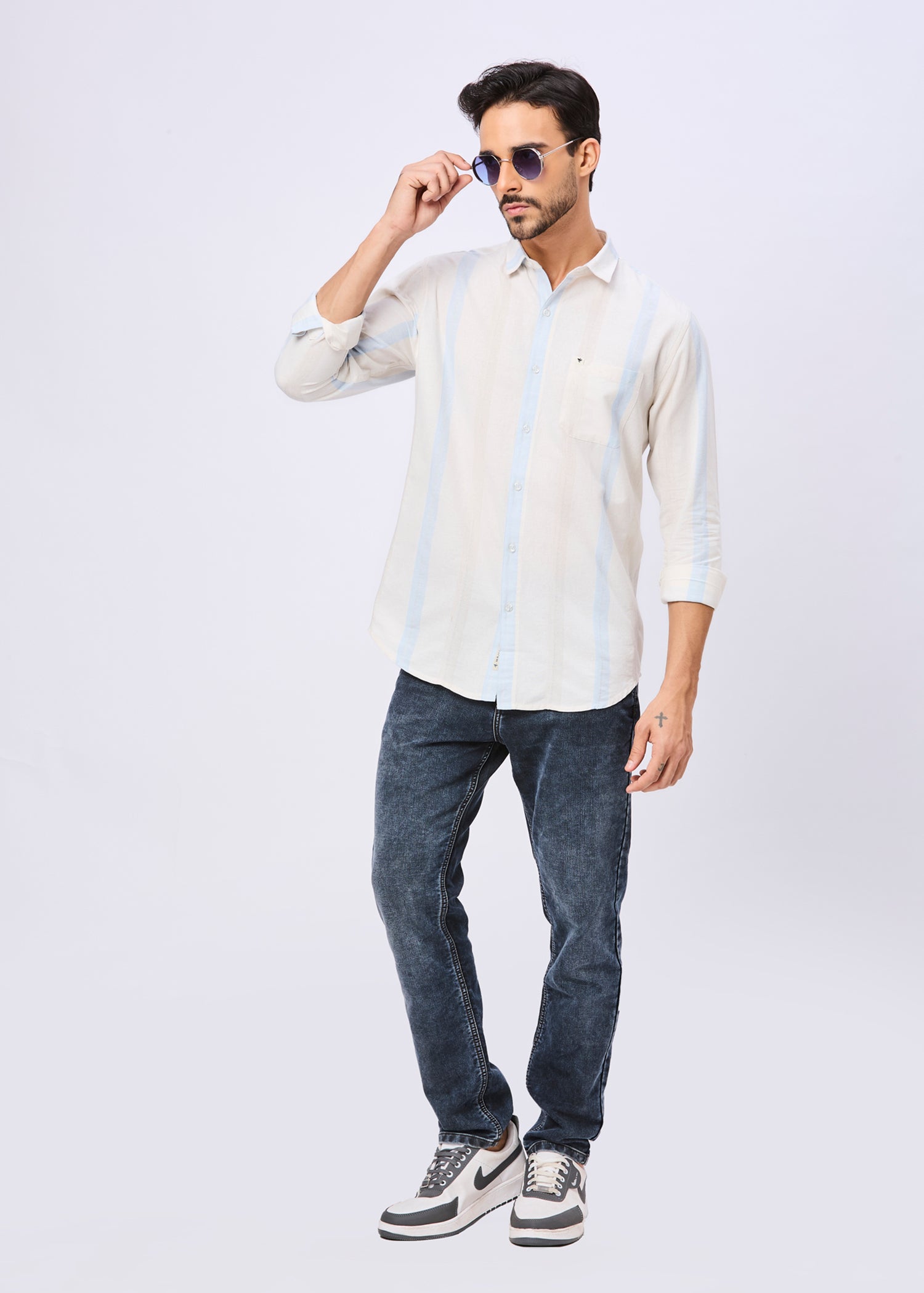 Arrington Striped Full Sleeve Shirt