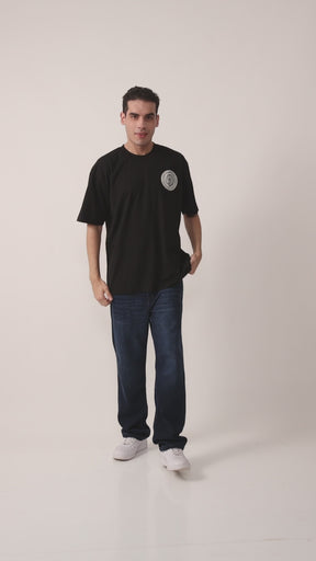 Fudgel Oversized T-Shirt for Men – 4 Colors (Mehndi, Black, Charcoal, Pista)
