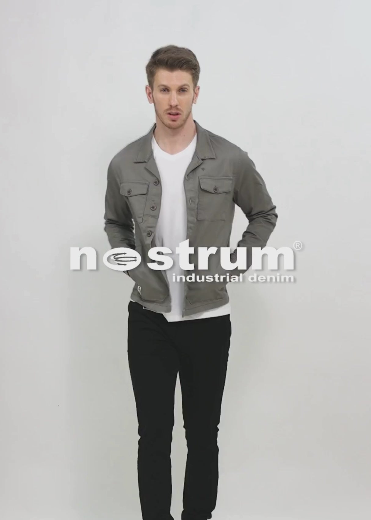Load video: Rocha Solid Cotton Jacket For Men