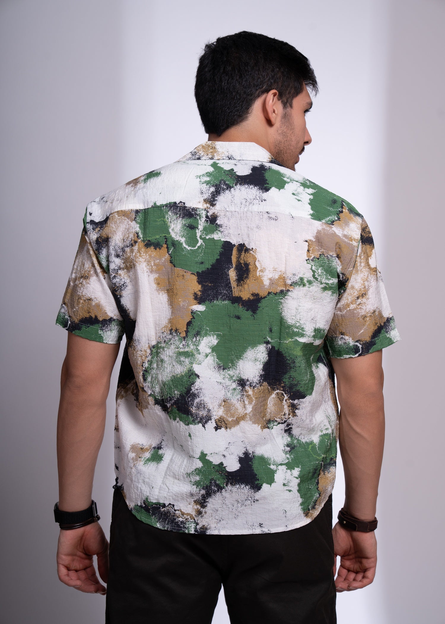 Men’s Abstract Printed Shirt | Half Sleeve Casual Resort Wear